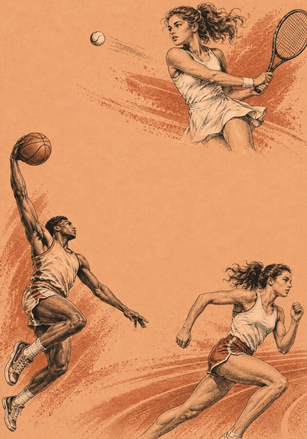 Full front cover of Peach Varsity planner